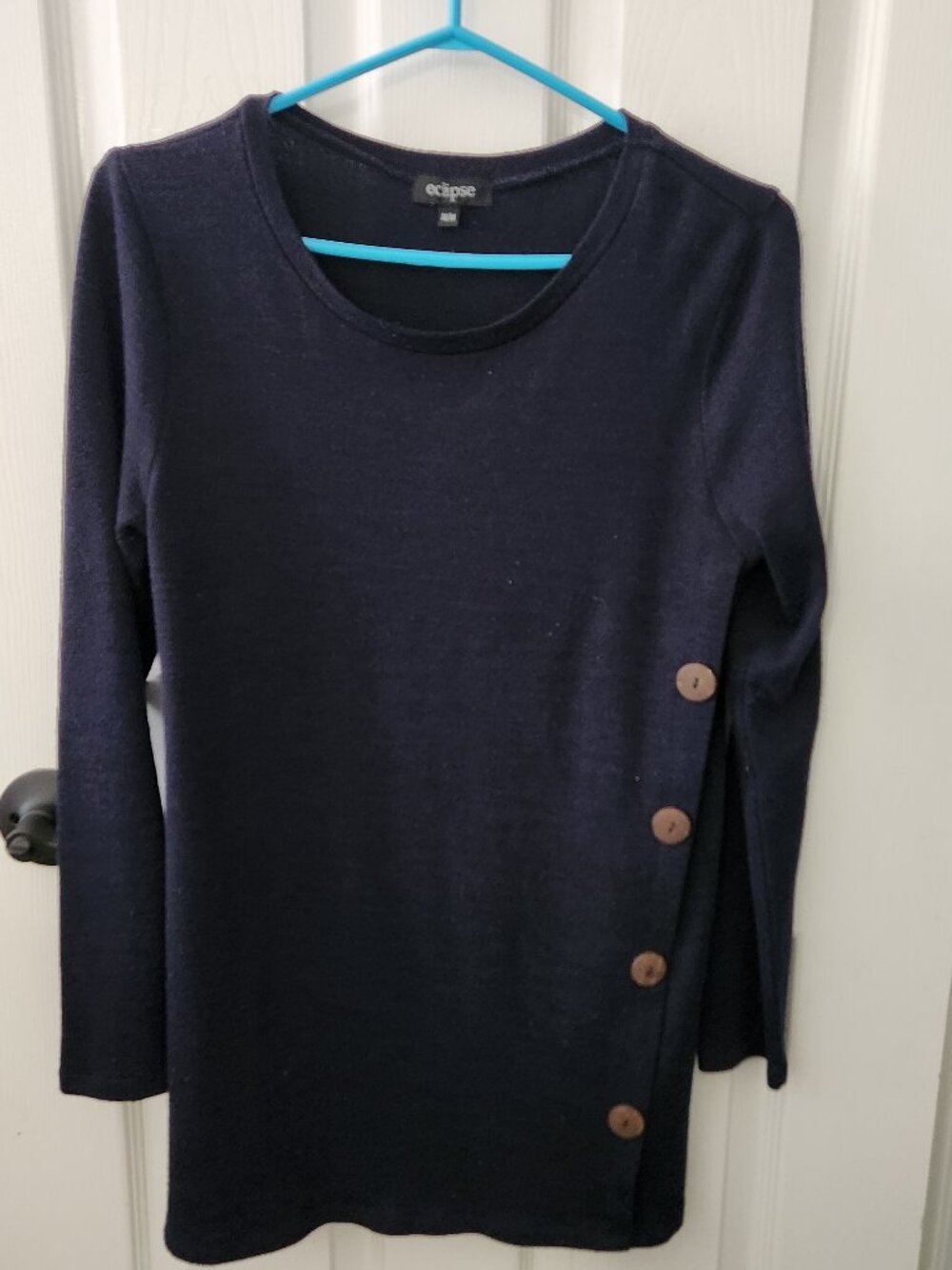 Side button sweater